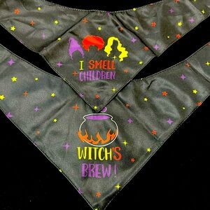 Hocus pocus Halloween dog bandanas size large 2 PC